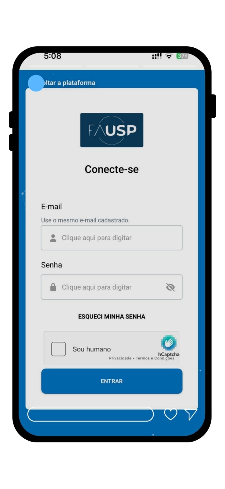 Login Toolzz no celular